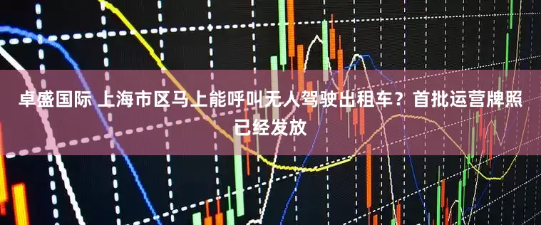卓盛国际 上海市区马上能呼叫无人驾驶出租车？首批运营牌照已经发放